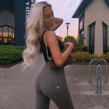 Load image into Gallery viewer, Olive Yoga Pants Peach Scrunch Bum
