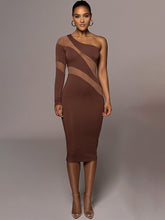 Load image into Gallery viewer, Patchwork Sexy Bodycon Midi
