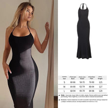 Load image into Gallery viewer, Suspender Backless Black Dress
