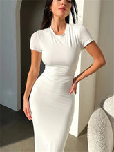 Load image into Gallery viewer, Elegant Solid Maxi Dress
