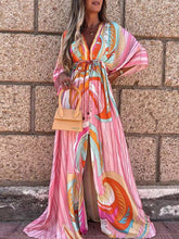 Load image into Gallery viewer, Summer Print Boho Long Cover-Up
