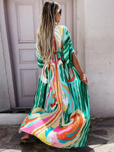 Load image into Gallery viewer, Summer Print Boho Long Cover-Up
