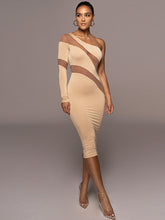 Load image into Gallery viewer, Patchwork Sexy Bodycon Midi
