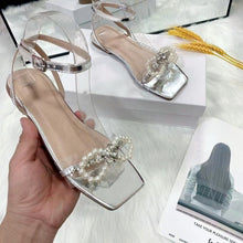 Load image into Gallery viewer, 2023 Bow Pearl Flat Heels Elegant
