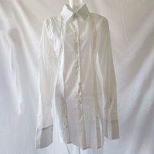 Load image into Gallery viewer, Button Split White Long Sleeve Shirt Dress
