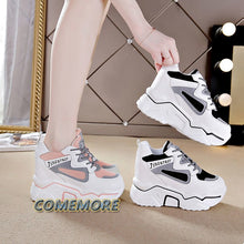 Load image into Gallery viewer, New White High Heels Sneakers
