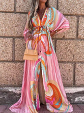 Load image into Gallery viewer, Summer Print Boho Long Cover-Up
