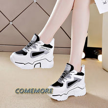 Load image into Gallery viewer, New White High Heels Sneakers
