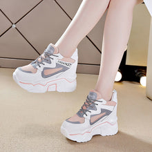 Load image into Gallery viewer, New White High Heels Sneakers
